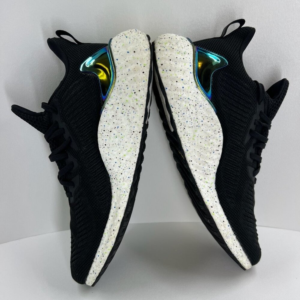 Adidas Alphaboost Running Shoes Men 10 Speckled Iridescent Breathable Core Black - Picture 10 of 14
